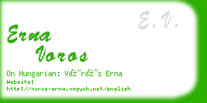 erna voros business card